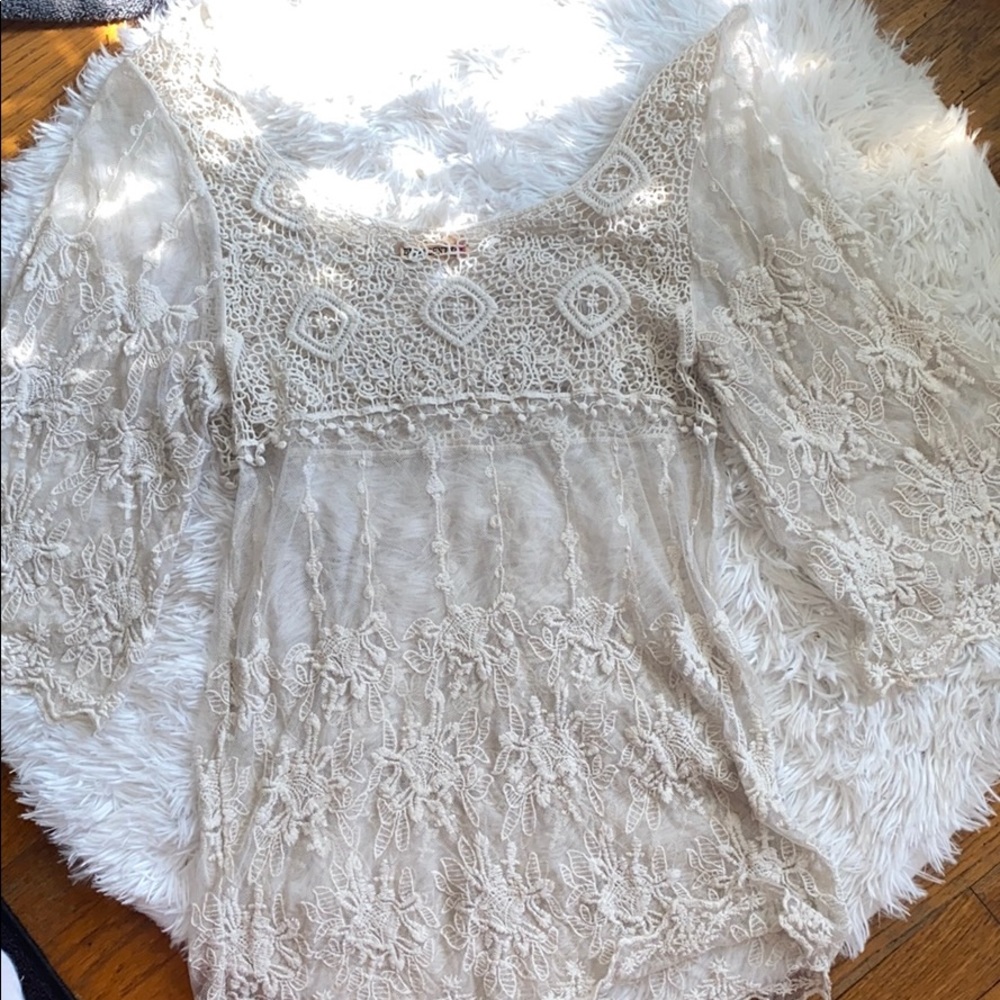Sheer lace top